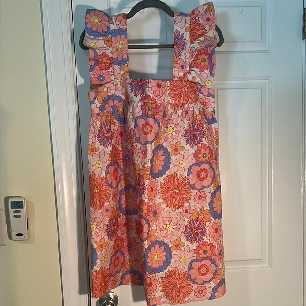 Tuckernuck Floral Mini Dress - Pink, Orange, Blue